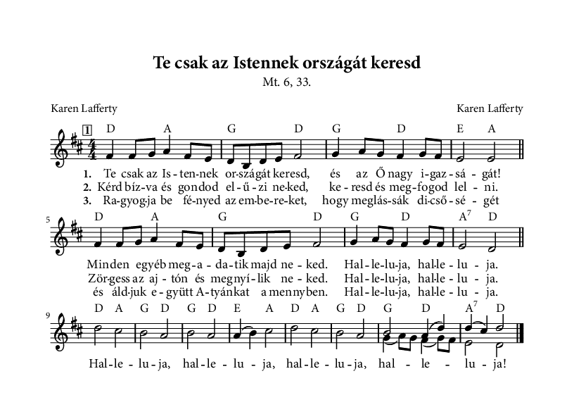 Te csak az Istennek országát keresd